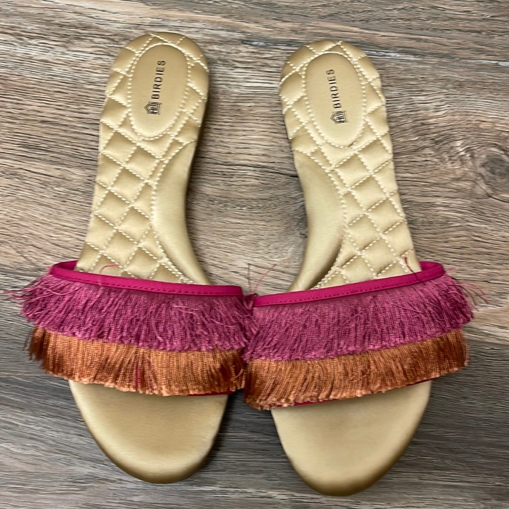 Birdies The Sparrow Sandal in Sangria Pink Orange  Size 8.5